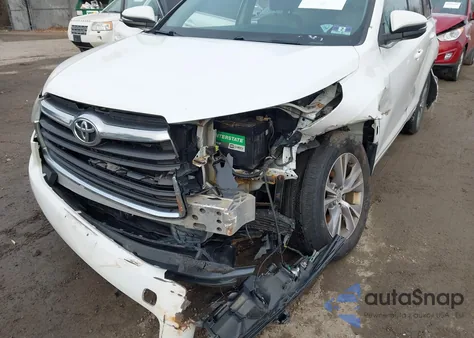 2015 Toyota Highlander Xle V6 из США, поврежденный, VIN 5TDJKRFH8FS123275